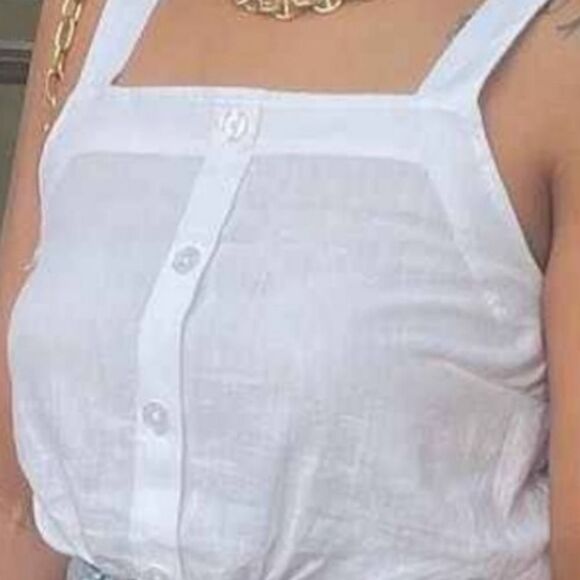 NWT A New Day Women white Tie Front Tank Top Size XXL - Picture 6 of 13